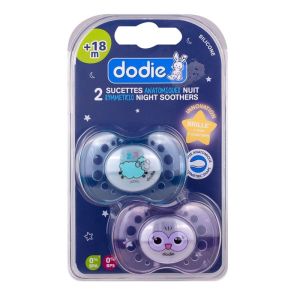 Dodie -  Sucette anatomique nuit 18+ - X2