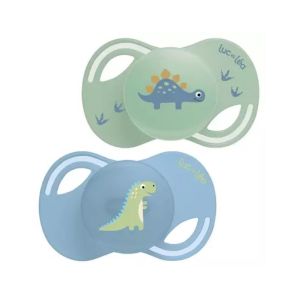 Luc et léa - Duo de sucettes anatomiques extra-fines – Dinosaures - 2 unités