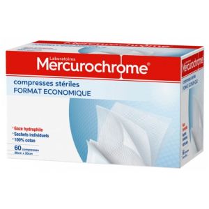 Mercurochrome - Compresses stériles - 60 compresses