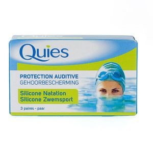 Quies - Protection auditive silicone natation adulte - 3 paires