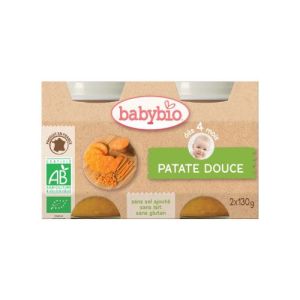 Babybio - Patate douce - dès 4 mois - 2x130g