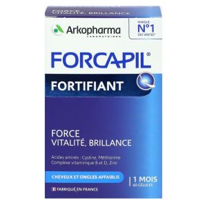 Forcapil - Fortifiant  cheveux et ongles affaiblis - 60 gélules