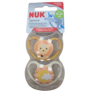 NUK - Space Sucettes Lion 18-36mois - 2 sucettes
