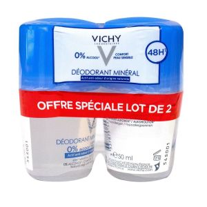 Vichy - Déodorant minéral sans sels d'aluminium - 2 x 50 ml