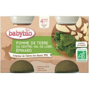 Babybio - Pomme de terre du Val de Loire Épinard dès 4 mois - 2x130g