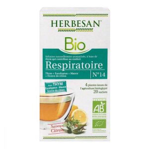 Herbesan - Infusion bio n°14 respiratoire - 20 sachets