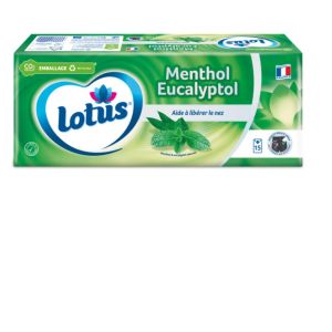 Loutus - Mouchoirs Menthol Eucalyptus 15 Étuis