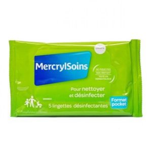MercrylSoins - 5 lingettes désinfectantes