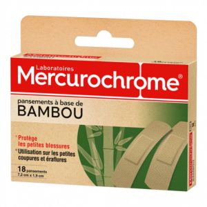Mercurochrome - Pansements à base de Bambou - 18 pansements