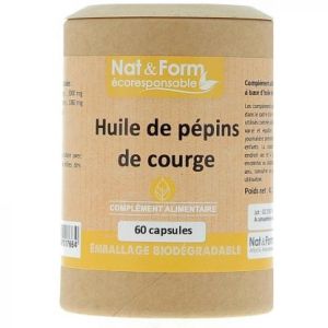 Nat & Form - Huile de pépin de courge - 60 capsules