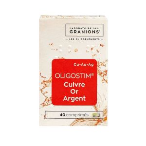 Oligostim Cuivre Or Argent - 40 comprimés