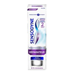 Sensodyne - Dentifrice Professional Réparateur éclat blancheur - 75mL