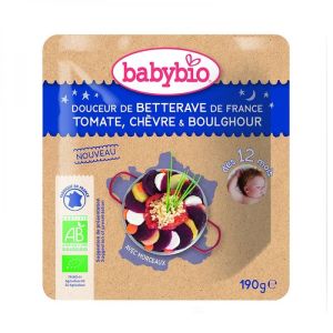 Babybio - Douceur de Betterave de France, Tomate, Chèvre & Boulghour - dès 12 mois - 190g