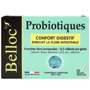 Belloc - Probiotiques confort digestif - 30 gélules végétales
