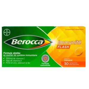 Berocca - Immunité Flash - 30 comprimés effervescents