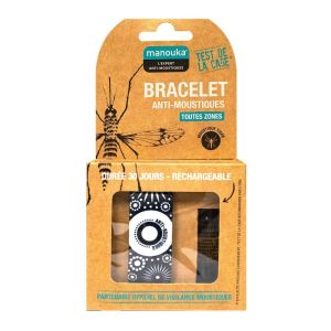 Manouka - Bracelet anti-moustiques + recharge 6ml