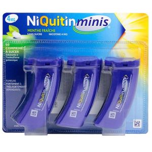 Omega - Niquitin minis menthe fraîche 4mg - 3x60 comprimés