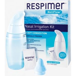 Respimer - Kit d'Irrigation Nasale - 1 Dispositif + 6 sachets