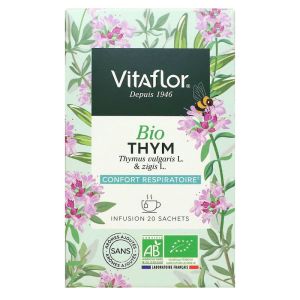 Vitaflor - Thym bio tisane confort respiratoire - 18 sachets
