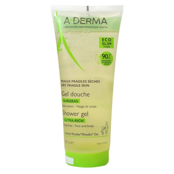 Aderma - Gel douche surgras écoconçu - 200mL