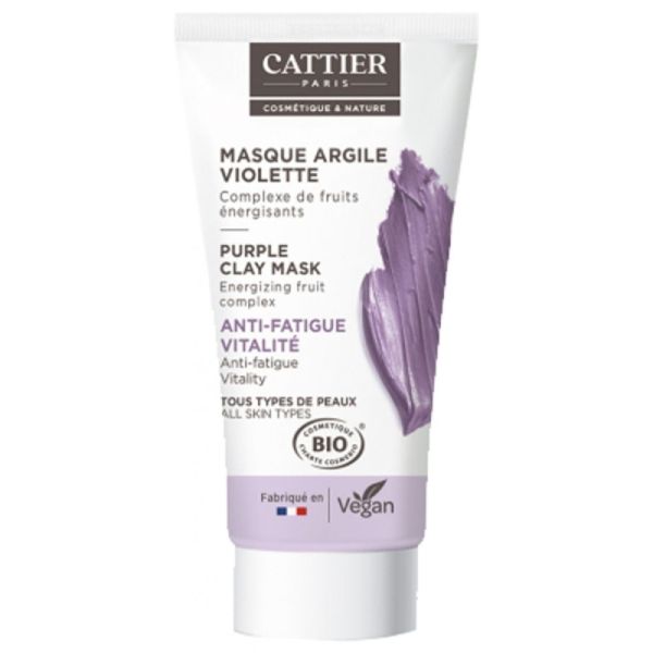 Cattier - Masque Argile Violette Tous Types de Peaux Bio - 30 ml