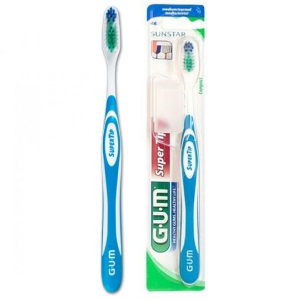 GUM - Brosse à dents Super Tip - Brosse médium