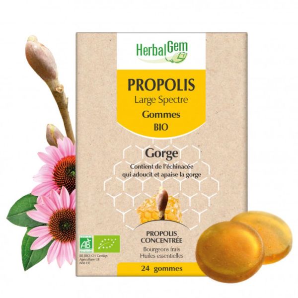 Herbalgem - Propolis Large Spectre - 24 gommes