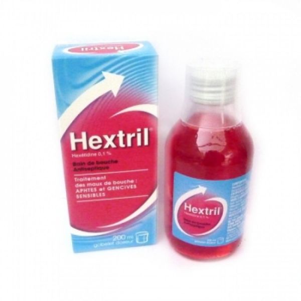 Hextril 0,1% Bain bouche antiseptique - Aphtes Gencives sensibles
