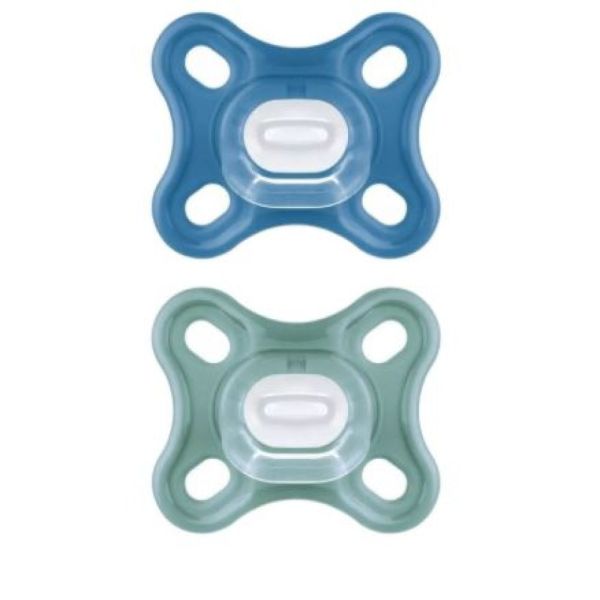 MAM - Sucettes comfort en Silicone 0 Mois et + avec Boîte de Stérilisation - 2 sucettes