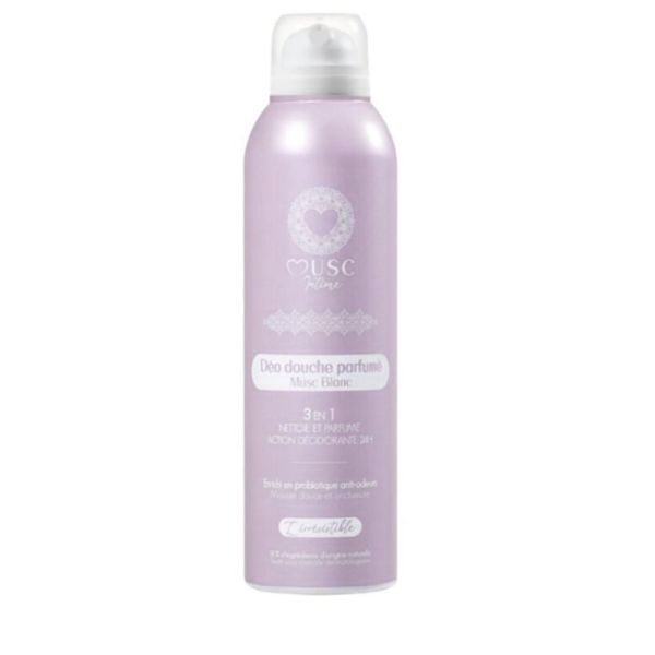 Musc intime - Déo douche parfumé Musc Blanc L'irrésistible - 200 mL