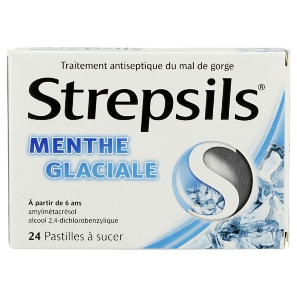 Reckitt - Strepsils Pastille Menthe Glaciale - 24 pastilles