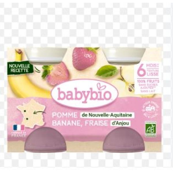 Babybio - Pomme Banane Fraise - 2X130G