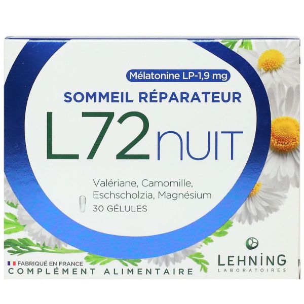 Lehning - Sommeil réparateur L72 Nuit - 30 gélules