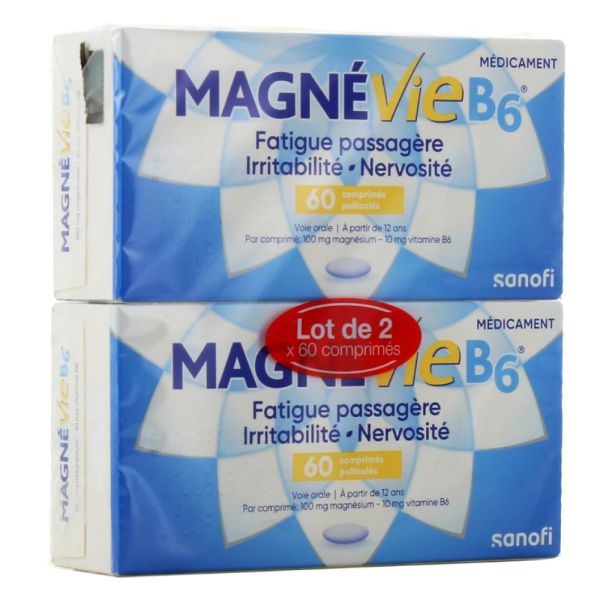 Magnévie B6 lot de 2 - 2x60 comprimés