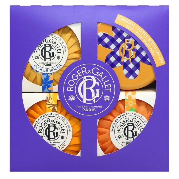 Roger&Gallet - Coffret de 3 savons+ 1 boite à savon - 3x100g