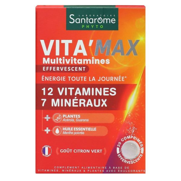 Santarome - Vita Max Multivitamines 20 Comprimés Effervescents