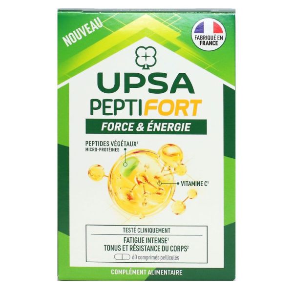 Upsa - Peptifort force et énergie - 60 comprimés