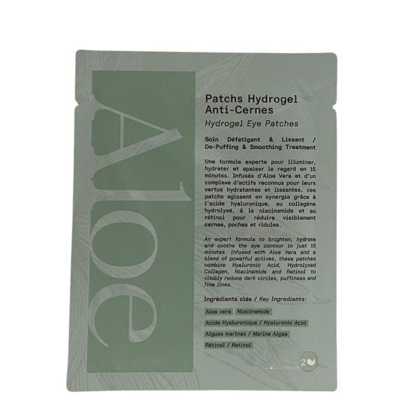 Aloe - Patchs Hydrogel Anti-Cernes - Contour des Yeux - 1 Paire