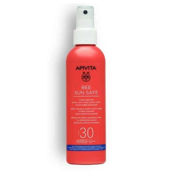 Apivita - Bee sun safe spray visage et corps ultra léger hydra fondant SPF30 - 200ml