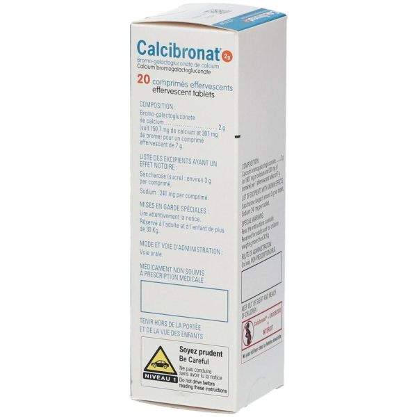 CALCIBRONAT 2 g - 20 comprimés effervescents