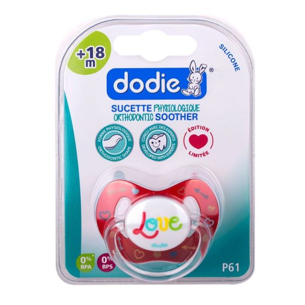 Dodie - Sucette physiologique orthodontiste silicone édition limitée 18 mois+