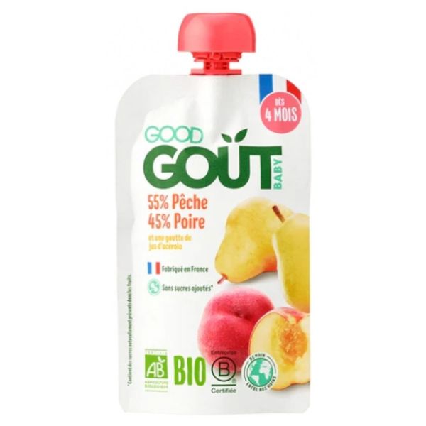 Good Goût - Pêche Poire dès 4 Mois Bio - 120 g