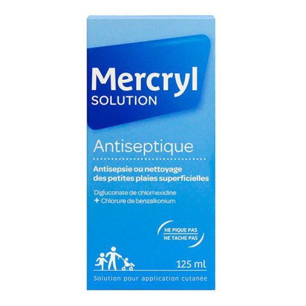 Mercryl - solution antiseptique des petites plaies superficielles 125ml