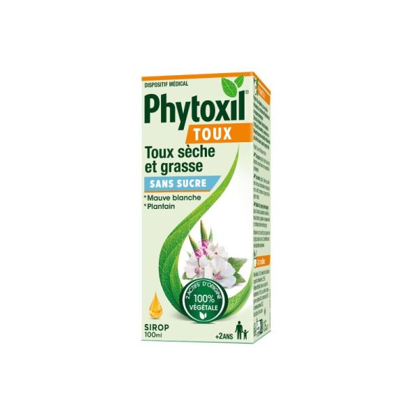 Phytoxil Toux - Toux sèche et grasse sans sucre - 100ml