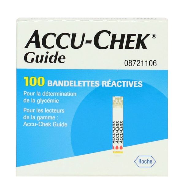 Roche - Accu Chek Guide 100 Bandelettes