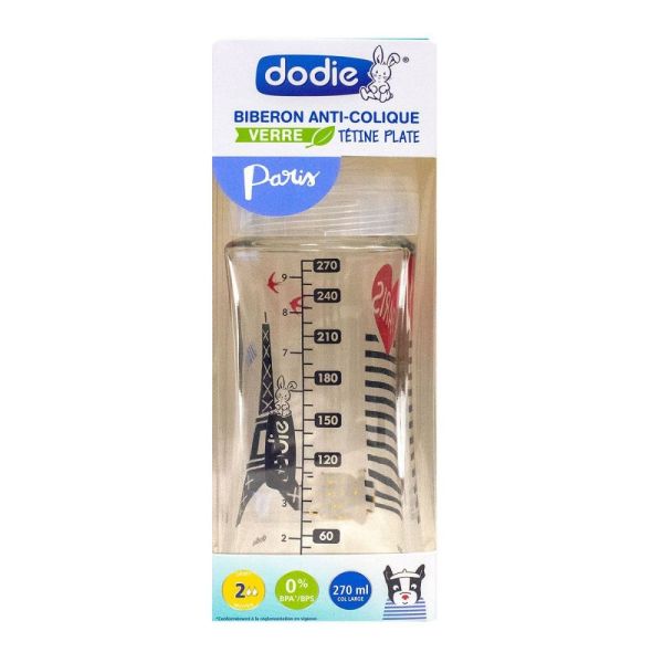Dodies - Biberons tétine plate anti-colique - 270mL