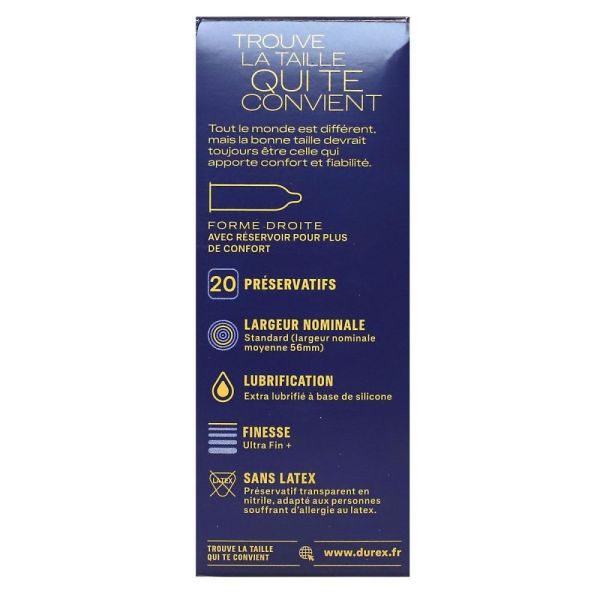 Durex - Intensity sans latex - 20 préservatifs