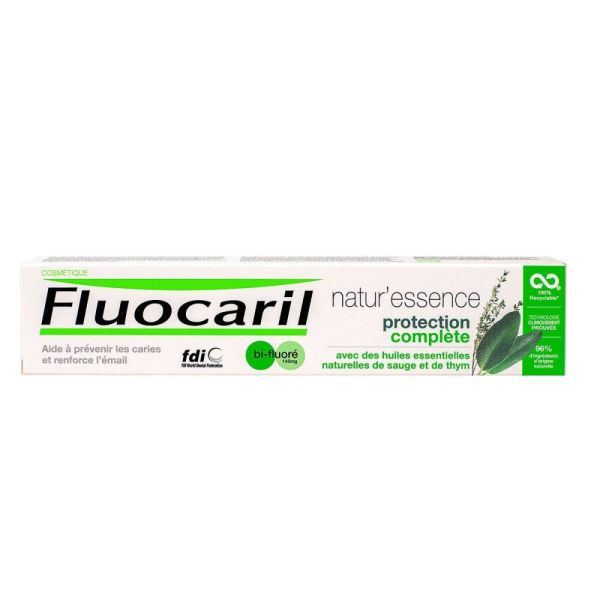Fluocaril - Dentifrice Natur'essence protection complète bi fluoré 145mg -75ml