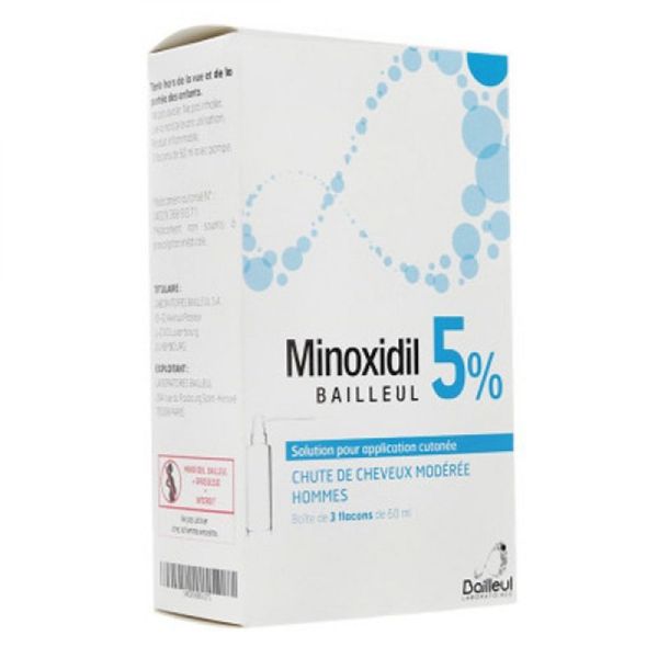 Minoxidil Bailleul 5% - 3 flacons de 60 ml