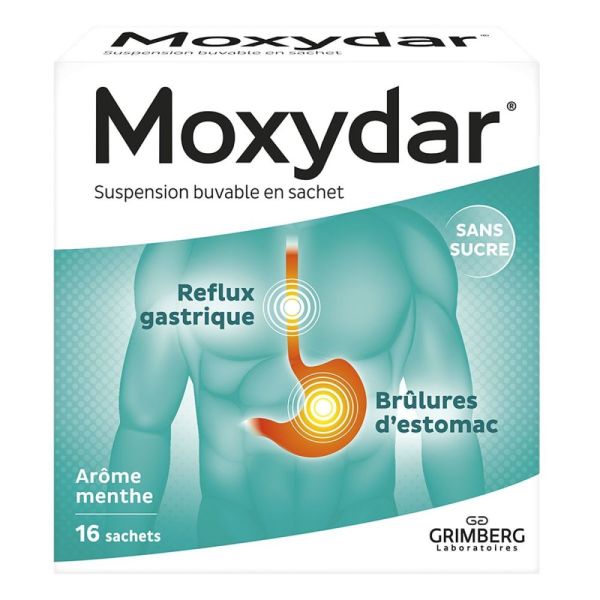 Grimbert - Moxydar reflux gastrique Brûlures d'estomac - 16 sachets